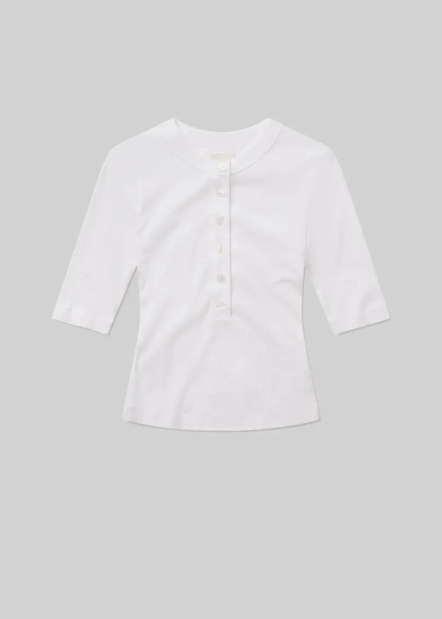 Nali Short Sleeve Henley ~ White