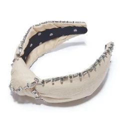 Natural Crystal Trim Knotted Headband