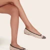 Nell Crochet Ballerina ~ Cream / Espresso