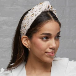 Nutcracker Embellished Knotted Headband ~ Ivory