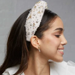 Nutcracker Embellished Knotted Headband ~ Ivory