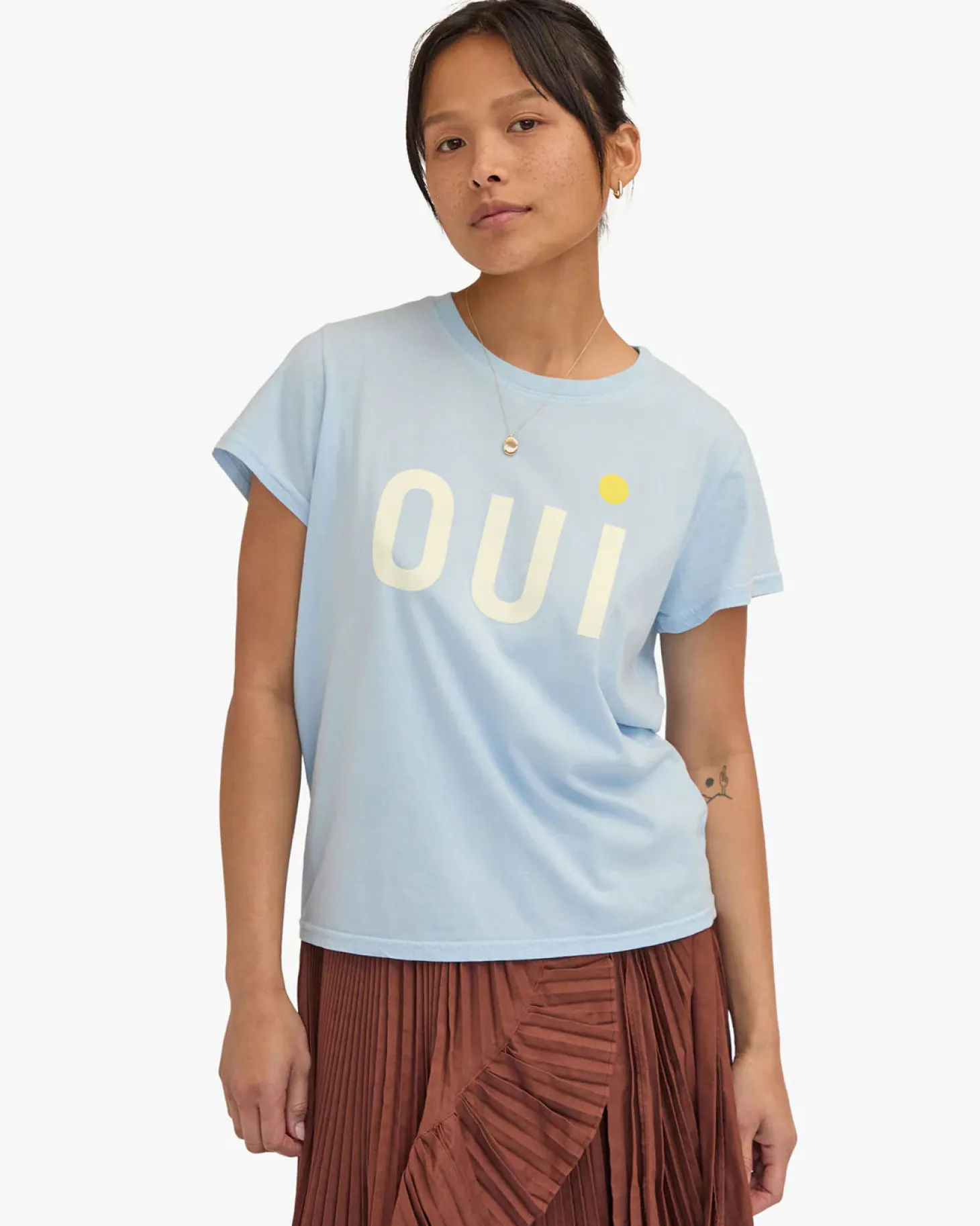 Oui Classic Tee ~ Light Blue