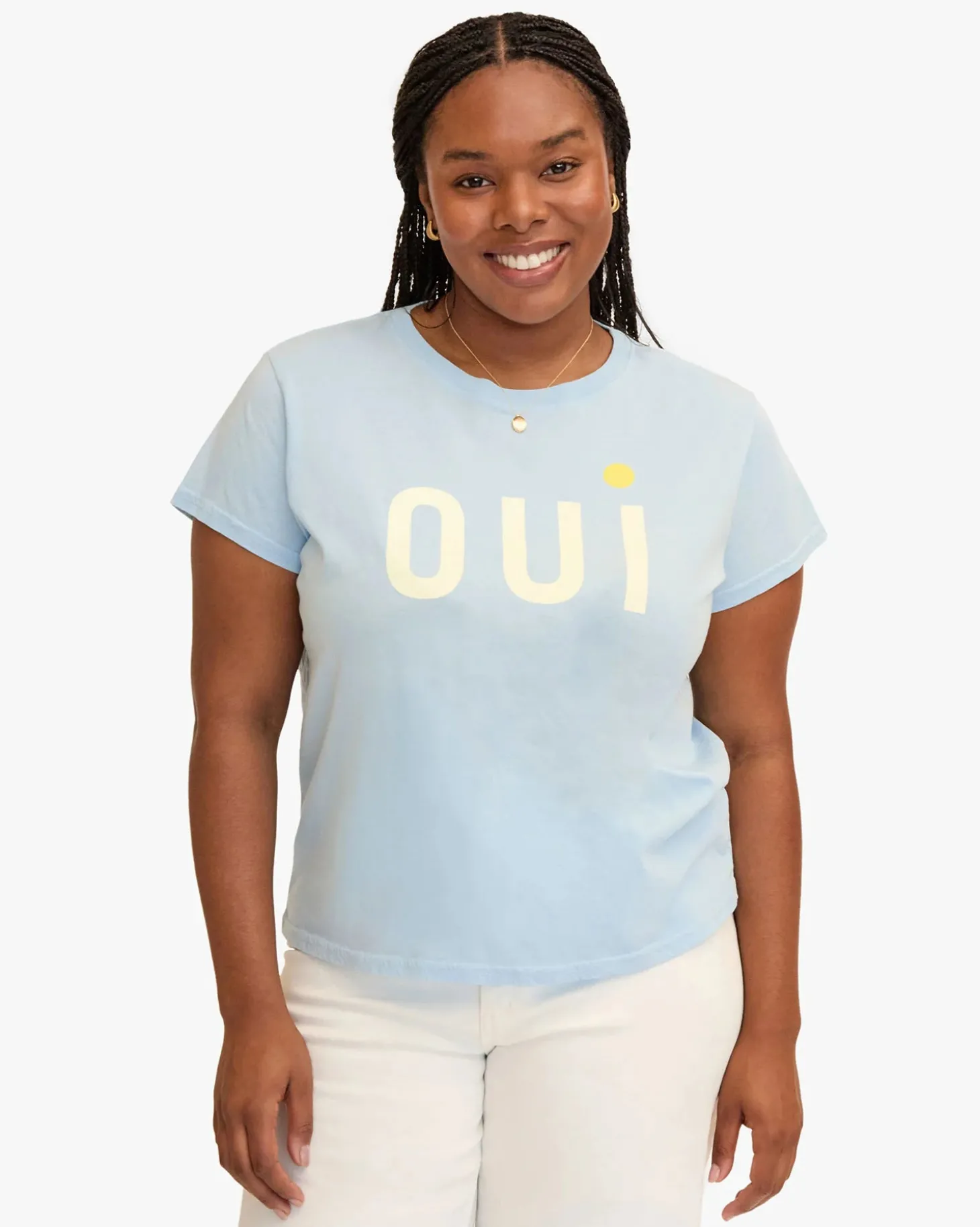 Oui Classic Tee ~ Light Blue