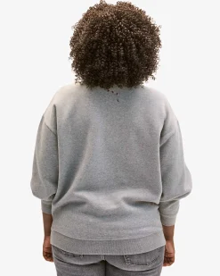 Oversized Oui Sweatshirt ~ Grey Melange