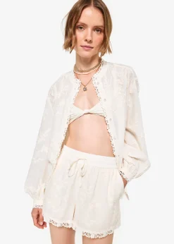Palmyra Cotton Blouse ~ Macadamia