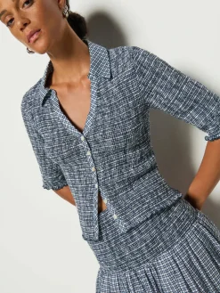 Peggy Smocked Top ~ Picnic Check
