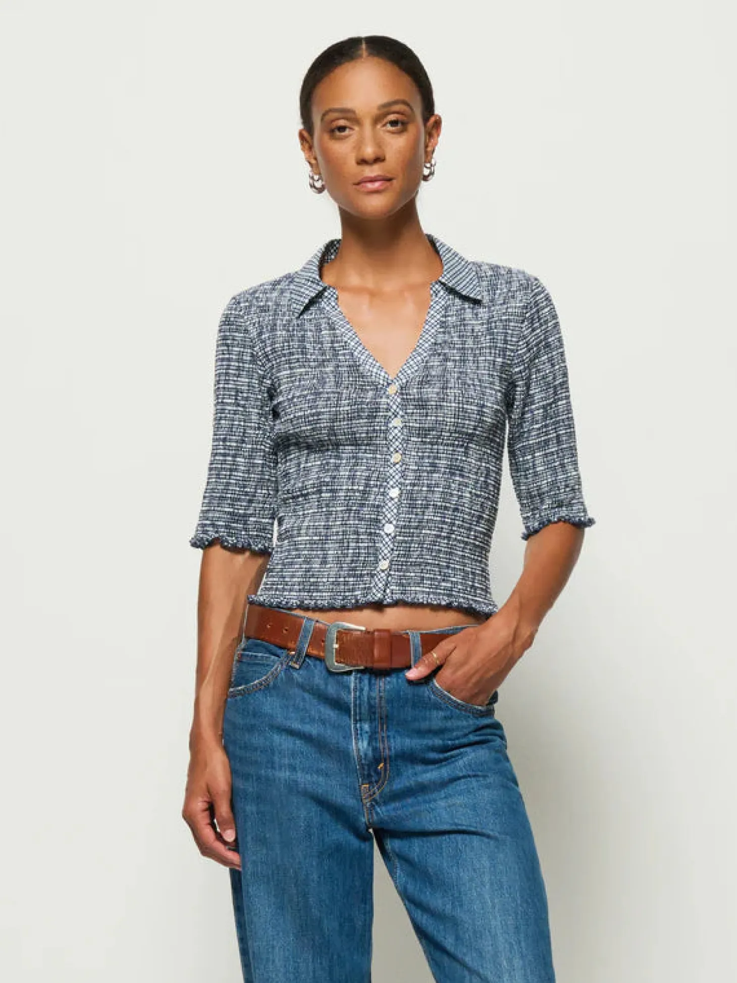 Peggy Smocked Top ~ Picnic Check