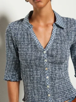 Peggy Smocked Top ~ Picnic Check