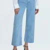 Penny Crop High Rise Wide Leg ~ Frost Blue