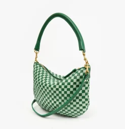 Petit Moyen Messenger ~ Woven Checker Fern/Mist