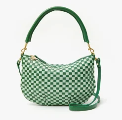Petit Moyen Messenger ~ Woven Checker Fern/Mist