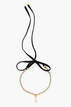Pippa Chocker Necklace ~ White Pearl