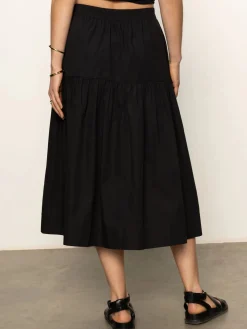 Poplin Prarie Skirt ~ Black