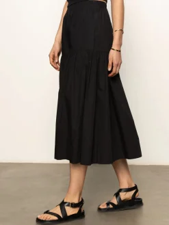 Poplin Prarie Skirt ~ Black