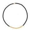 Praew Bracelet Beaded with Gold Accents ~ Black