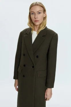 Prescott Double Breasted Wood Coat