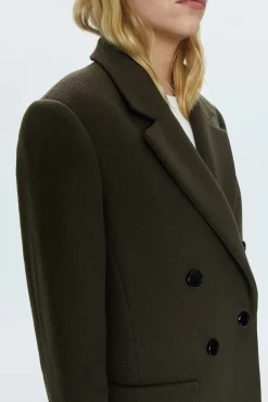 Prescott Double Breasted Wood Coat