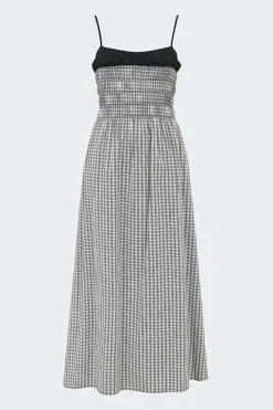 Primrose Dress ~ Ivory Jet Gingham