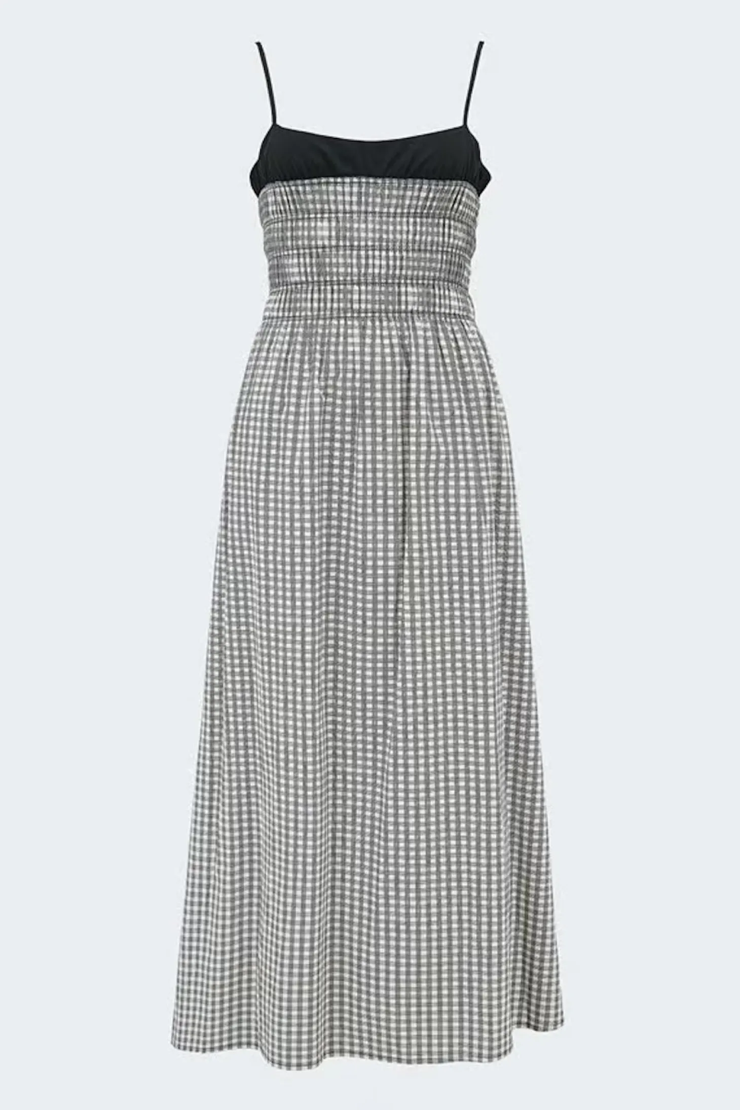 Primrose Dress ~ Ivory Jet Gingham