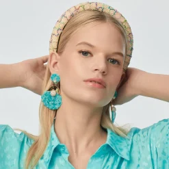 Rafia Alice Headband ~ Mermaid Rainbow