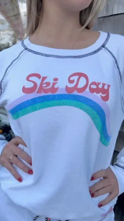 Raglan Sweatshirt ~ Ski Day Optic White