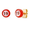 Red 19 Billards Post Earring
