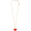 Red Puffy Heart Necklace