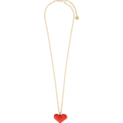 Red Puffy Heart Necklace