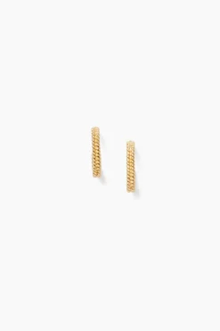 Rhodes Hoop Earring Yellow Gold