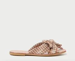Rima Bow Sandal ~ Brown Gingham