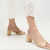 Riya Natural Knot Mid-Heel Sandal