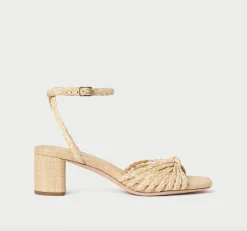 Riya Natural Knot Mid-Heel Sandal