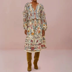 Romantic Lightness Cream Long Sleeve Blouse
