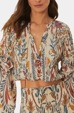 Romantic Lightness Cream Long Sleeve Blouse