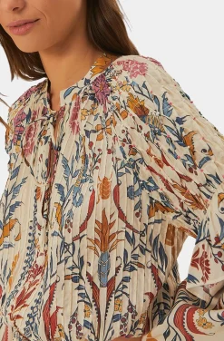 Romantic Lightness Cream Long Sleeve Blouse