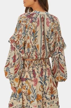 Romantic Lightness Cream Long Sleeve Blouse
