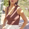 Rosy Rib Knit Top