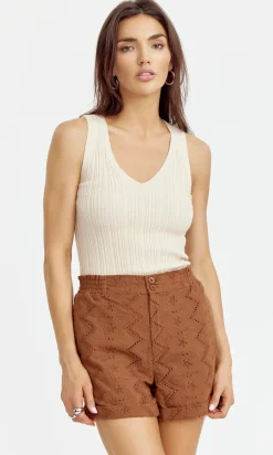 Rosy Rib Knit Top