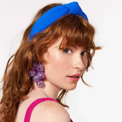 Royal Blue Neoprene Knotted Headband