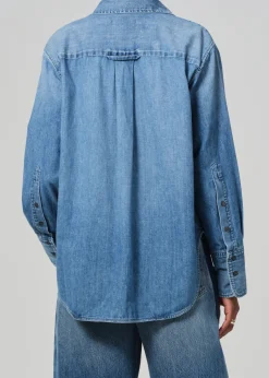 Ruffle Tuxedo Shirt in Alta