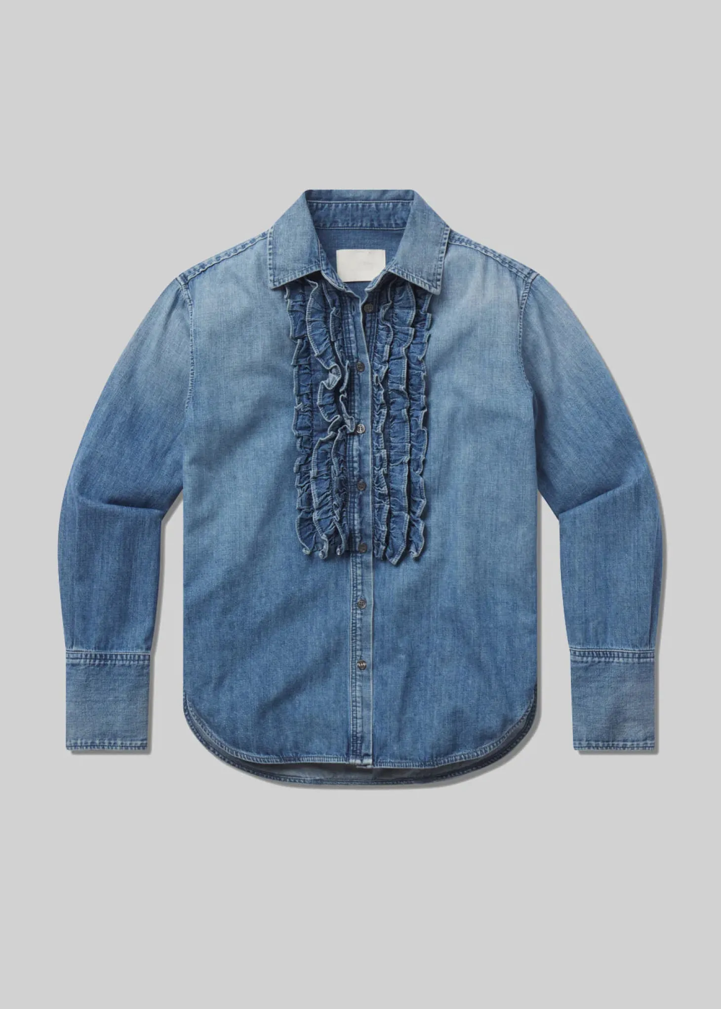 Ruffle Tuxedo Shirt in Alta