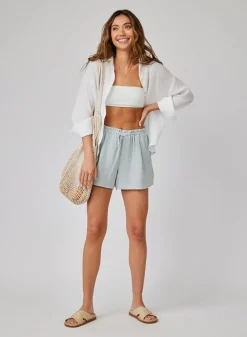 Ruffle Waist Short ~ Muted Sage