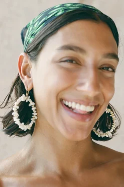 Seychelles Hoops ~ White Mother of Pearl