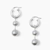 Silver Dipped Tiered Hoop Earring