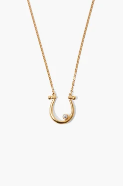Single Diamond Necklace ~ Yellow Gold