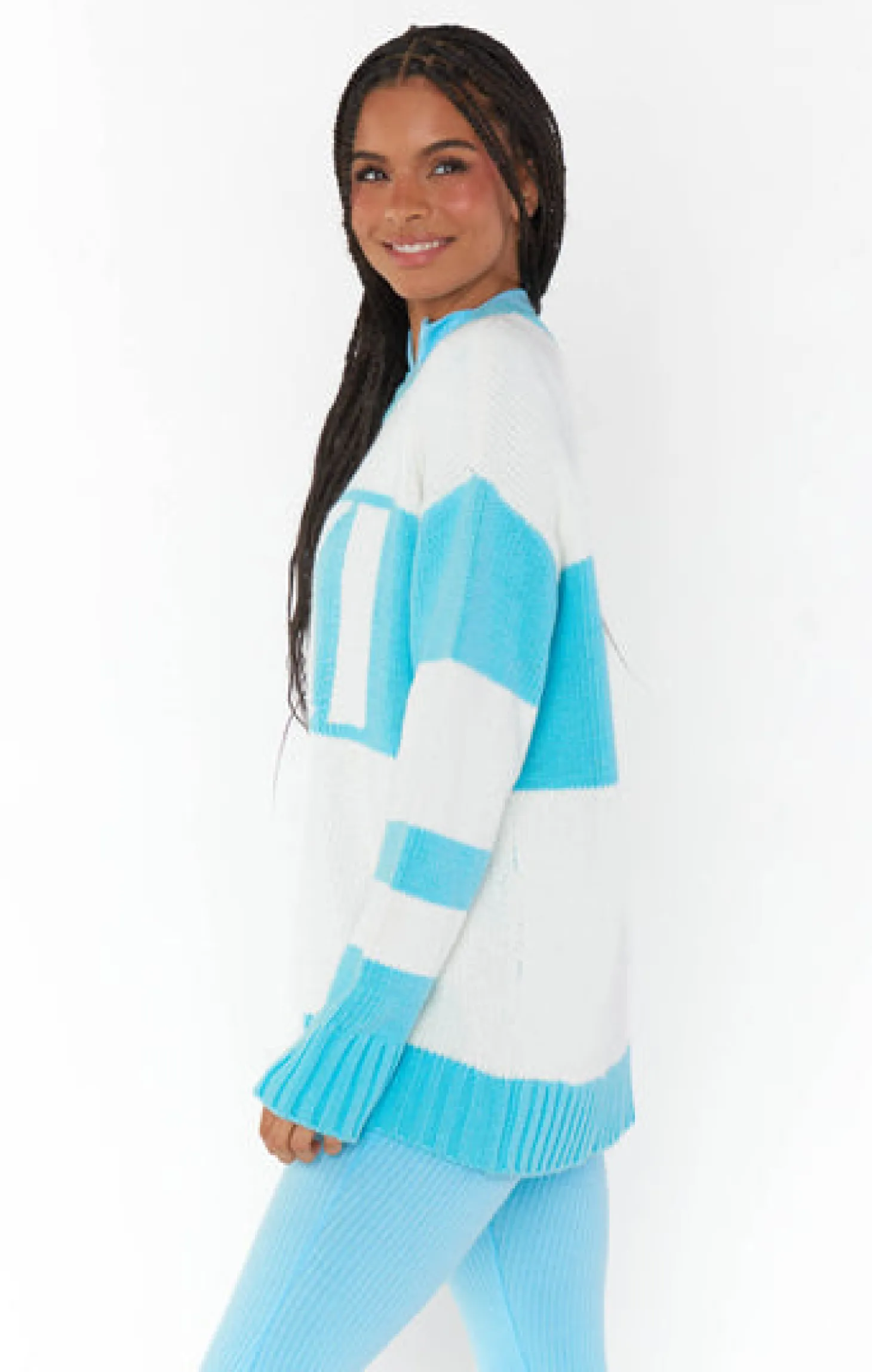 Ski in Sweater ~ Powder Blue