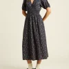 Sonia Dress ~ Navy Rosette