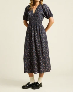 Sonia Dress ~ Navy Rosette