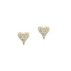 Sterling Pave Heart Post