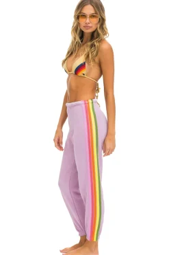 5 Stripe Sweatpants ~ Mauve / Pink / Green